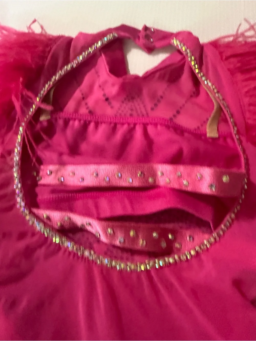 Revolution Tenth House Dance Leotard costume EMINENT TH23111 hot pink feather MC